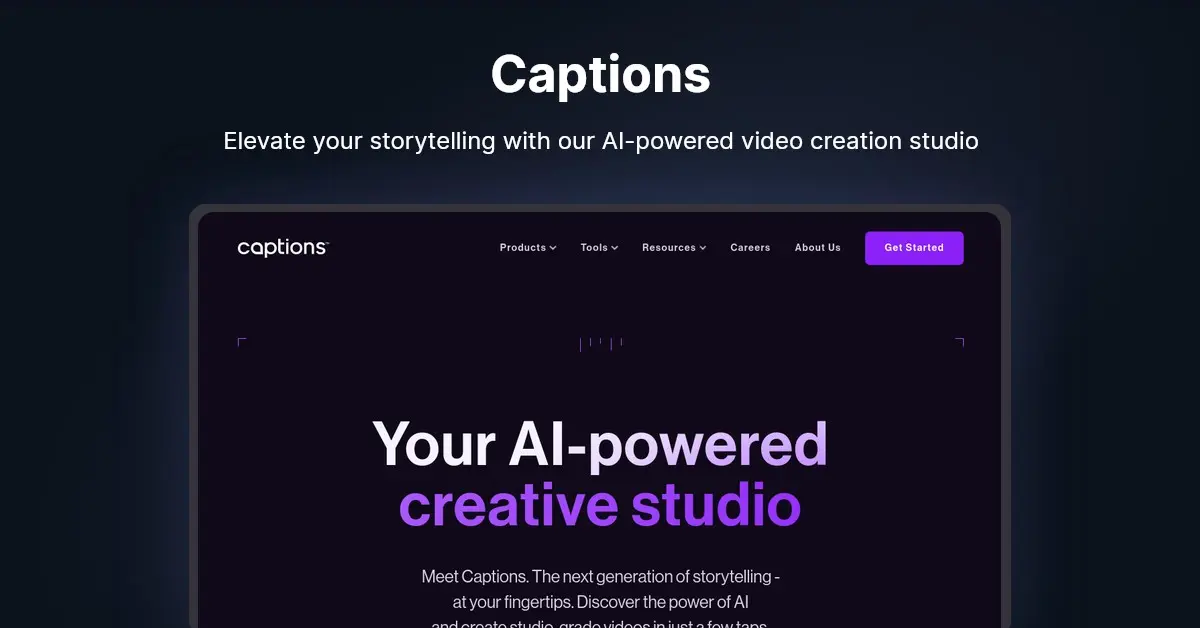 Captions.ai AI Video Creation Studio